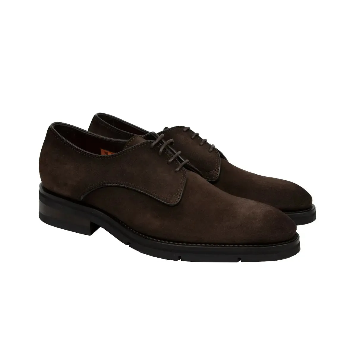 Dark Brown Suede Derby Shoe