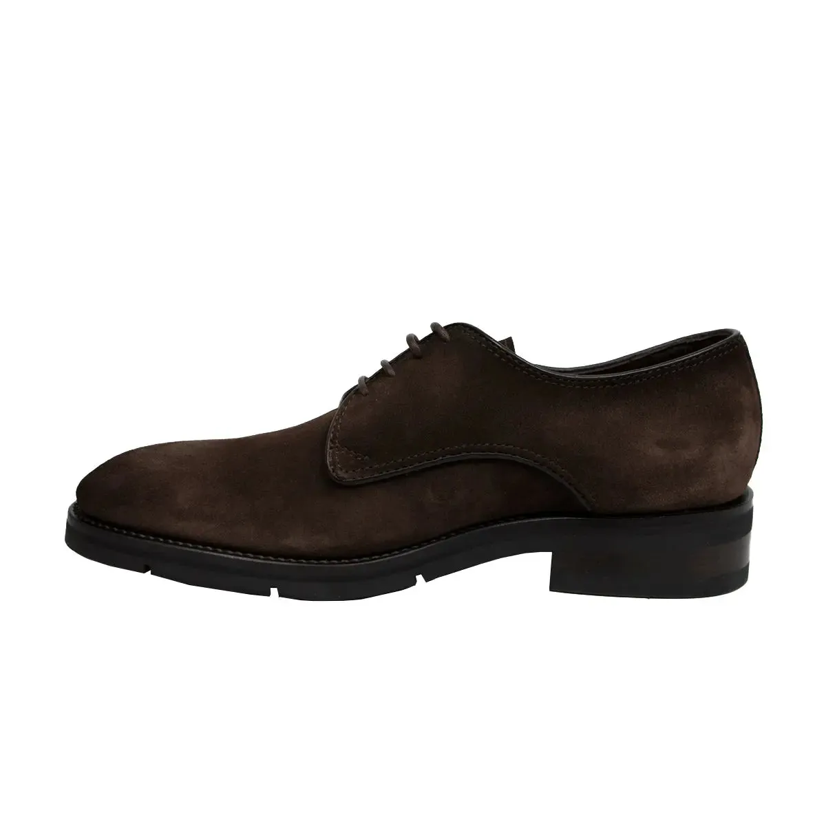 Dark Brown Suede Derby Shoe