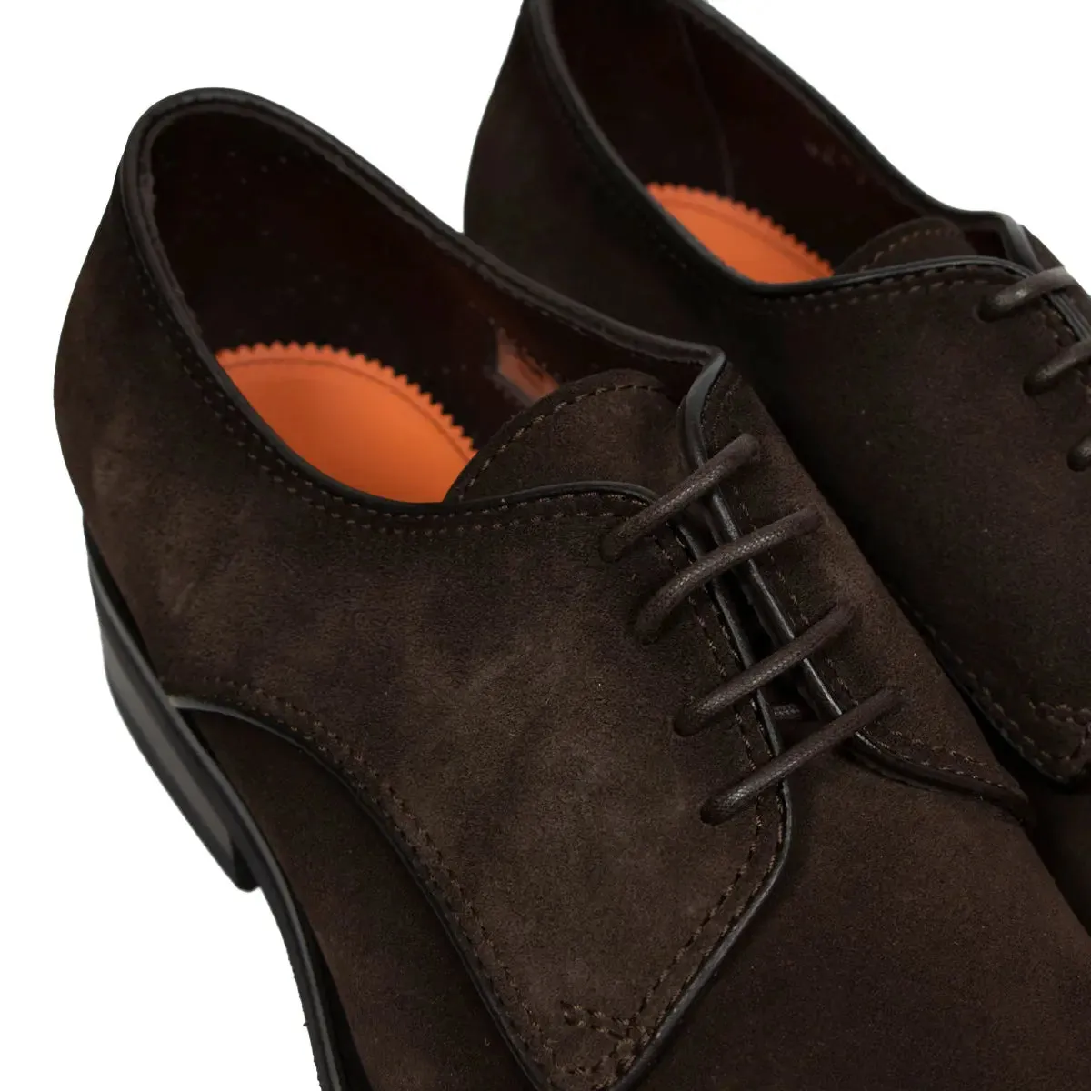 Dark Brown Suede Derby Shoe