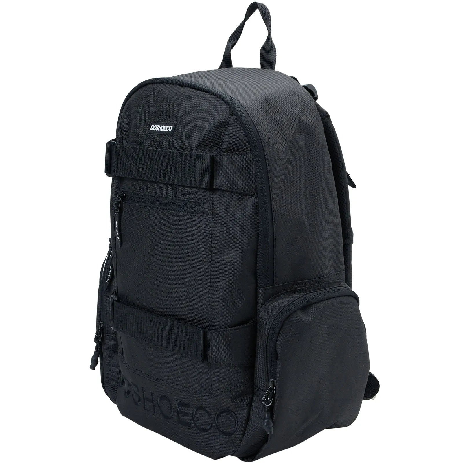 DC Shoes Adults Breed 25L External Skate Strap Travel Backpack Bag - Black