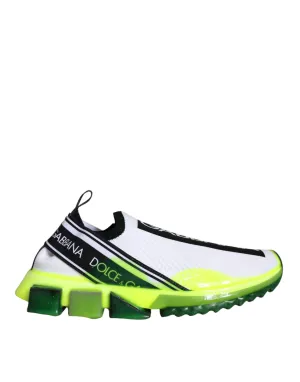 Dolce & Gabbana Slip On Sorrento Sneakers In Neon Yellow