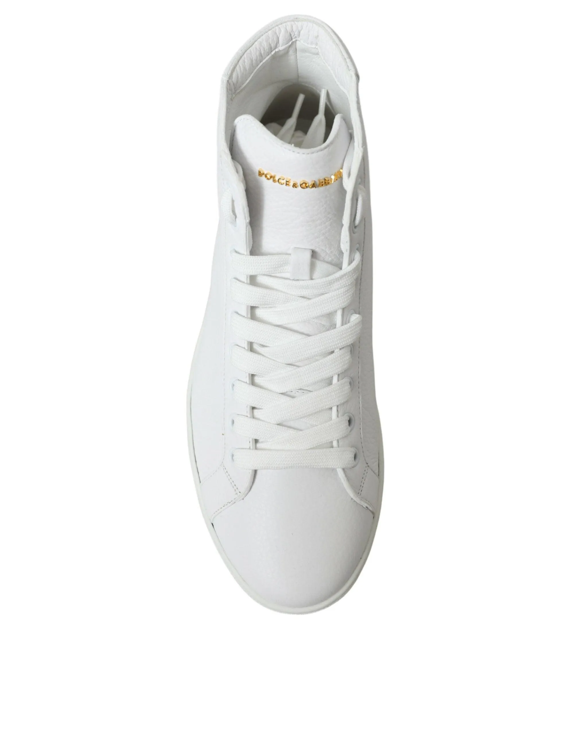 Dolce & Gabbana White Saint Tropez High Top Men Sneakers Shoes