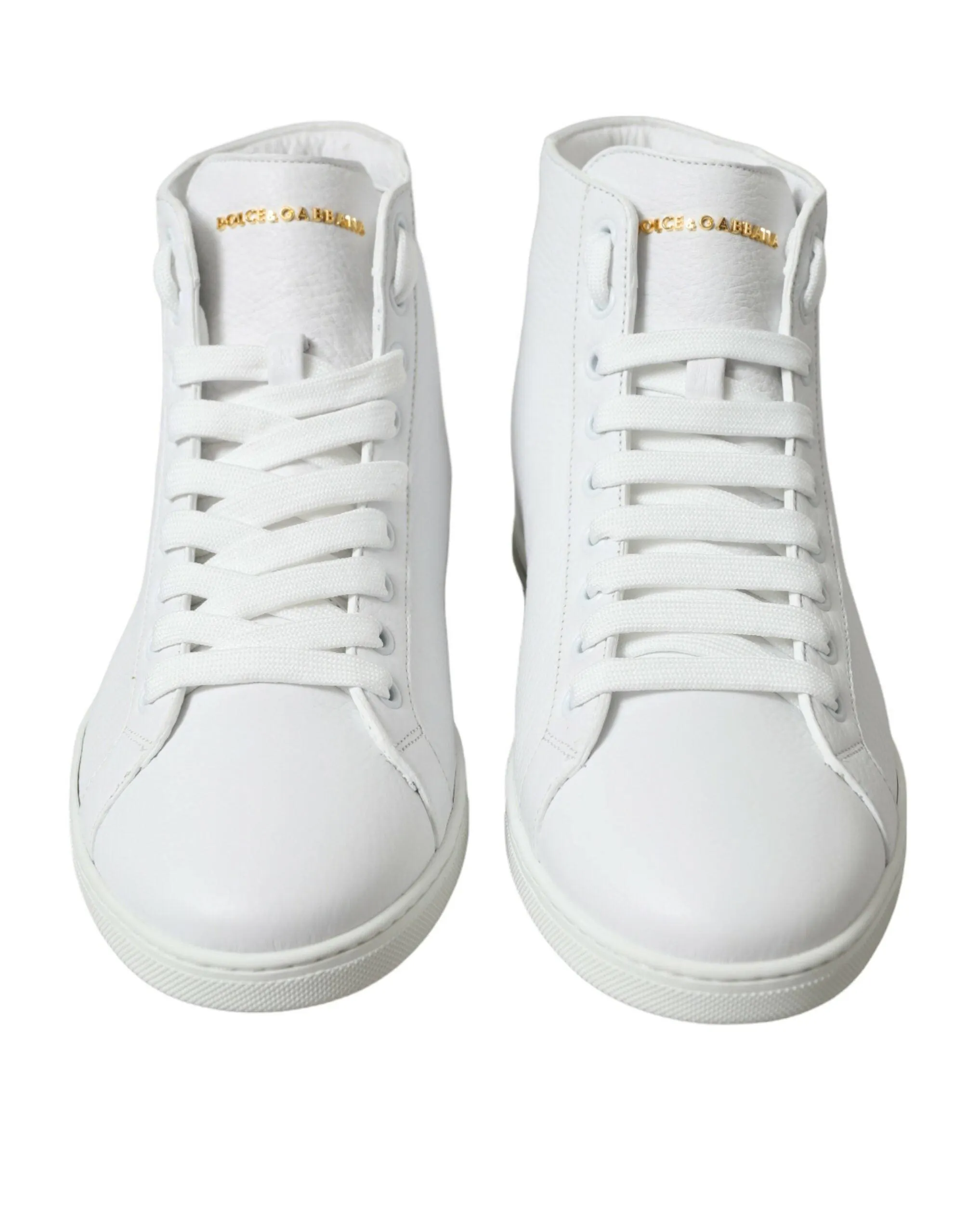 Dolce & Gabbana White Saint Tropez High Top Men Sneakers Shoes