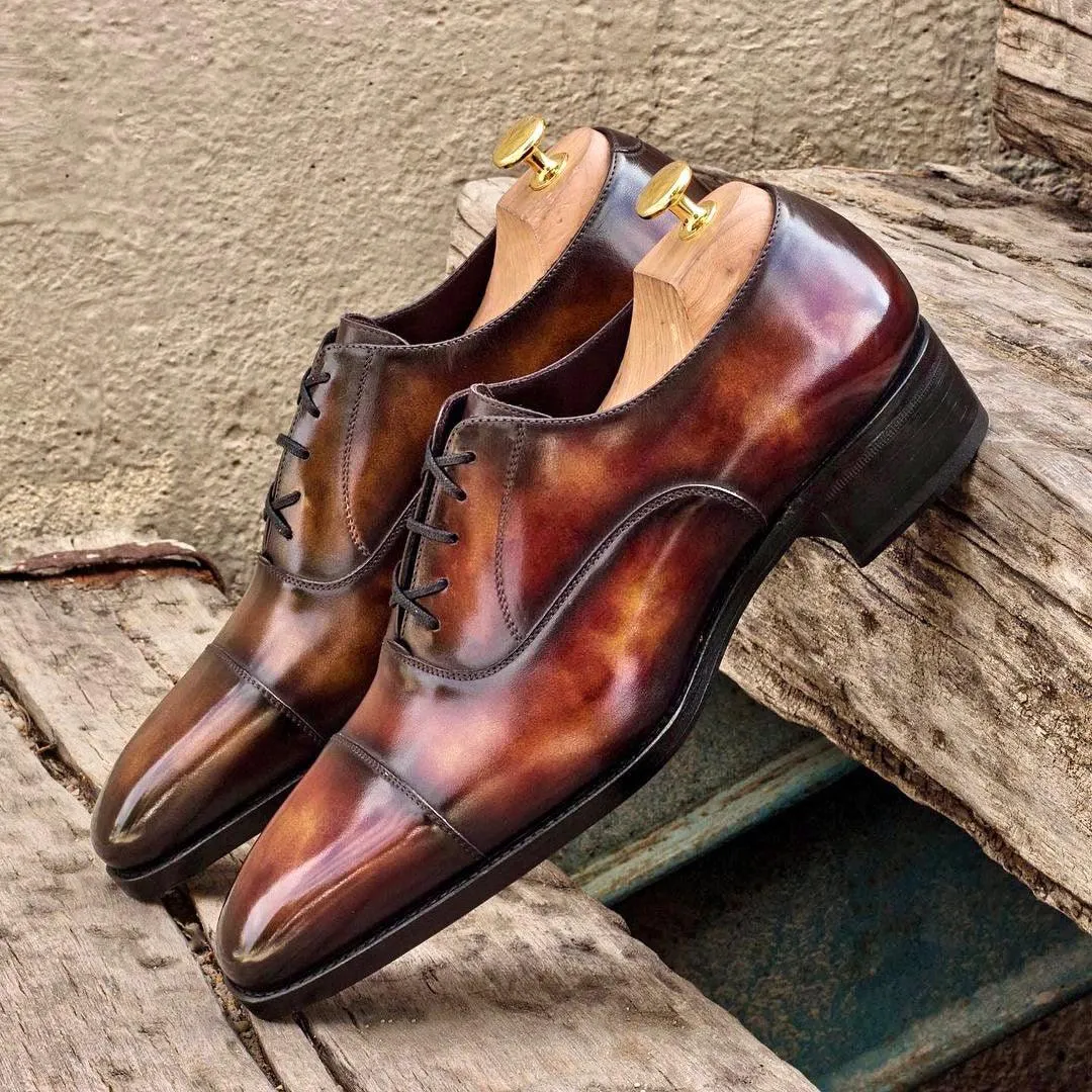 Doublagent oxford patina shoes