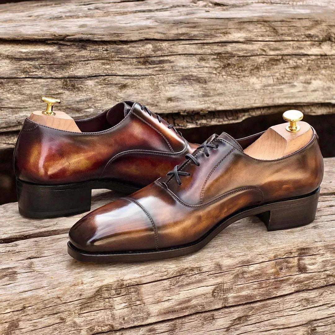 Doublagent oxford patina shoes