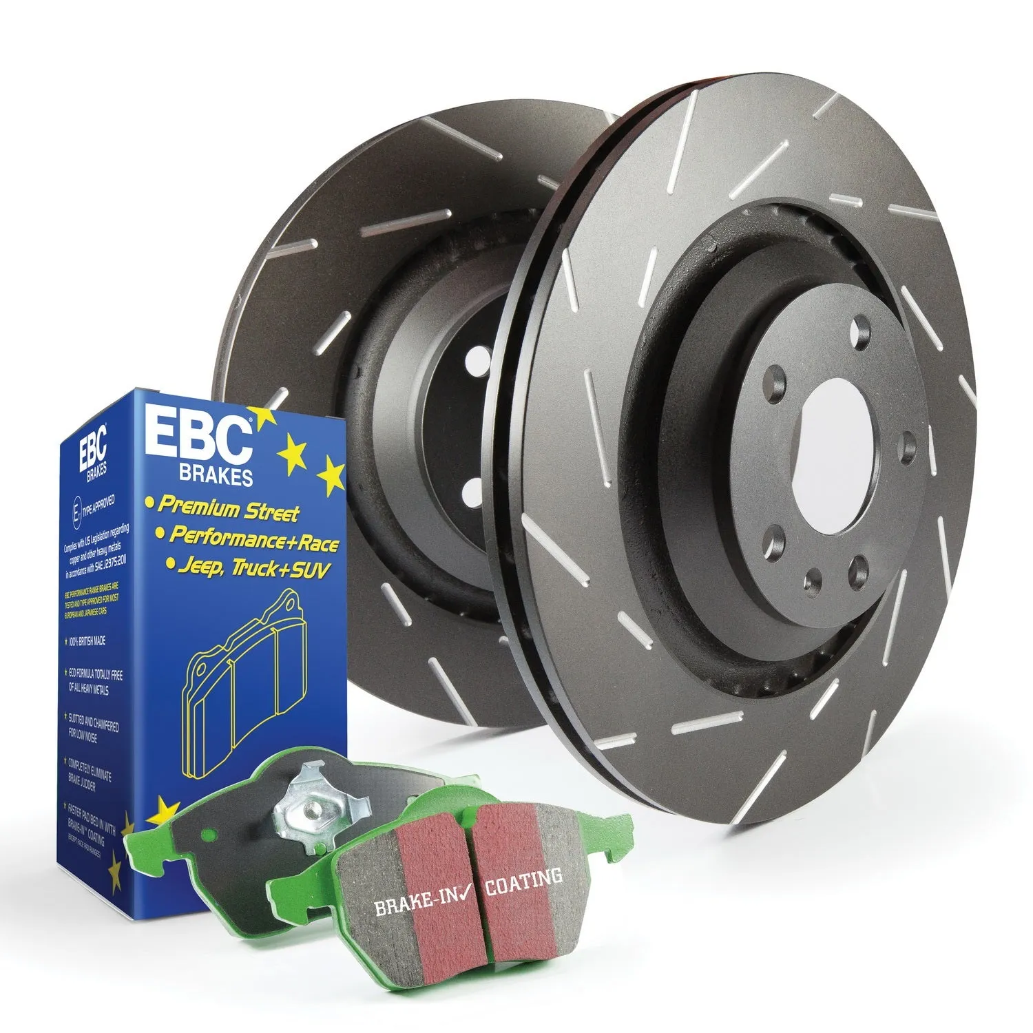 EBC Brakes S2KF1433 S2 Kits Greenstuff 2000 and USR Rotors