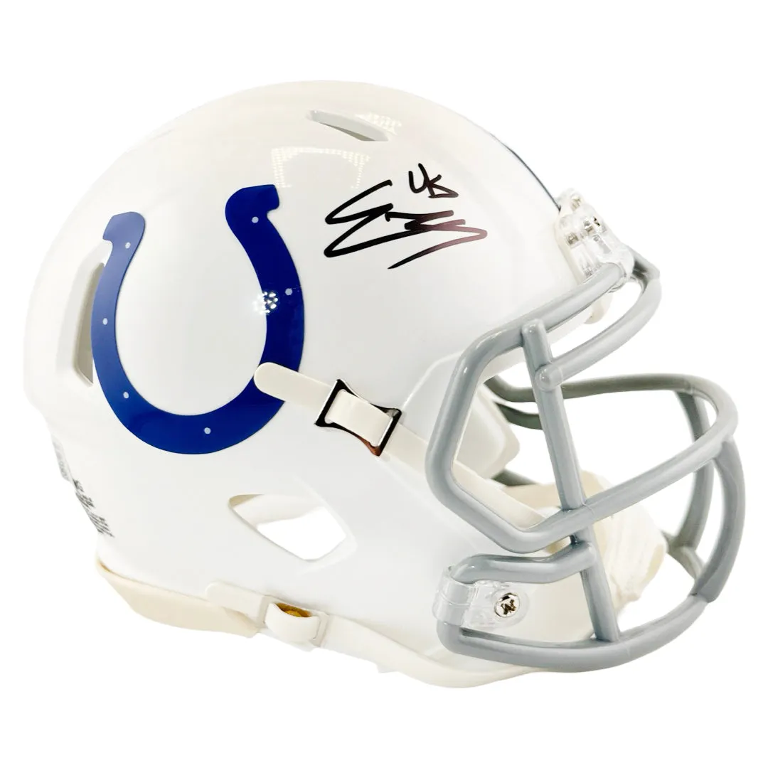 EJ Speed Signed Indianapolis Colts Speed Mini Football Helmet (Beckett)