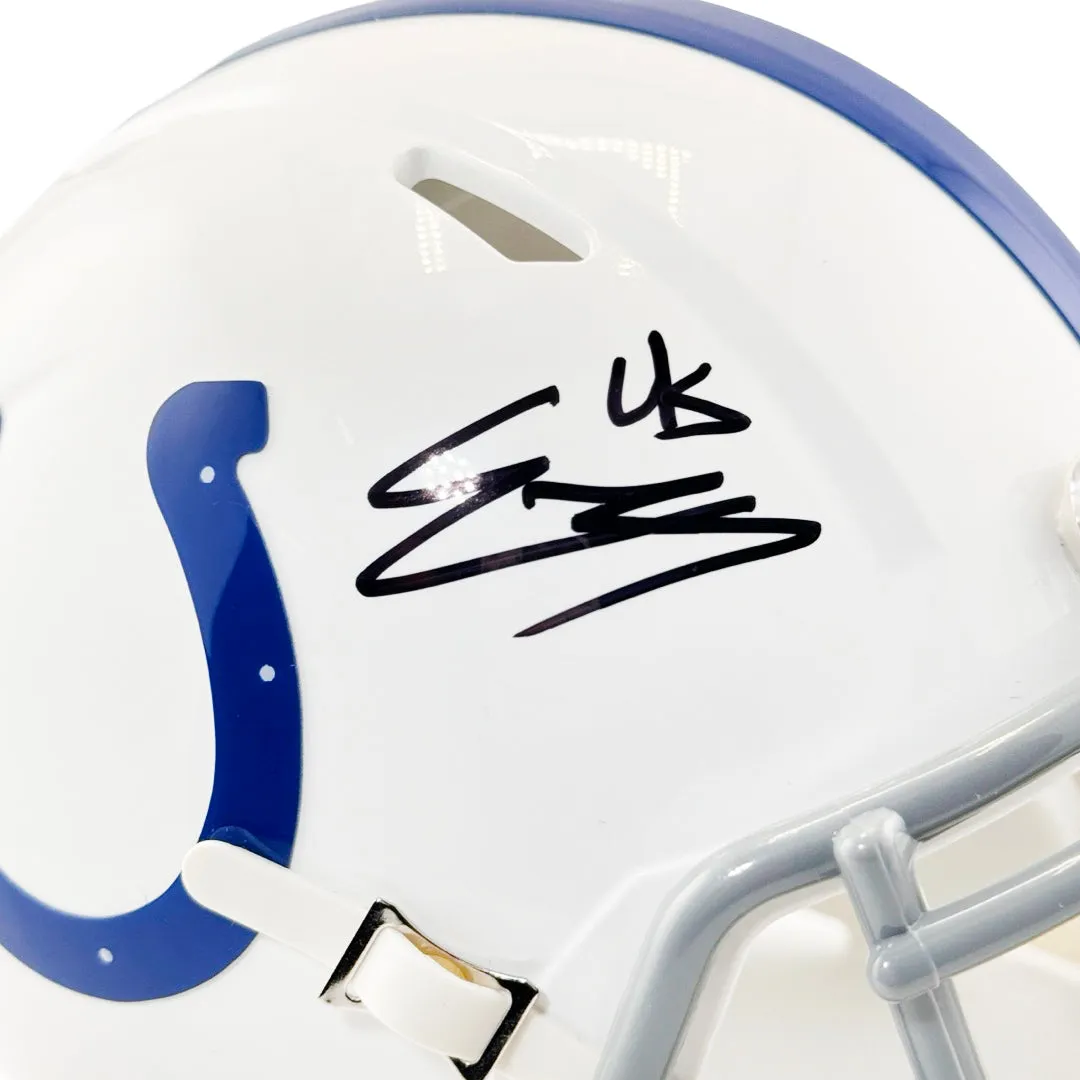 EJ Speed Signed Indianapolis Colts Speed Mini Football Helmet (Beckett)