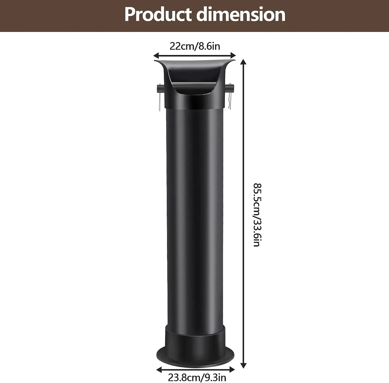 Floor Standing Knockbox Coffee Grind Collection Dump Bin