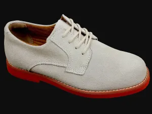 Florsheim 21550 Suede Boy's Shoe - Nubuck Oxford - White