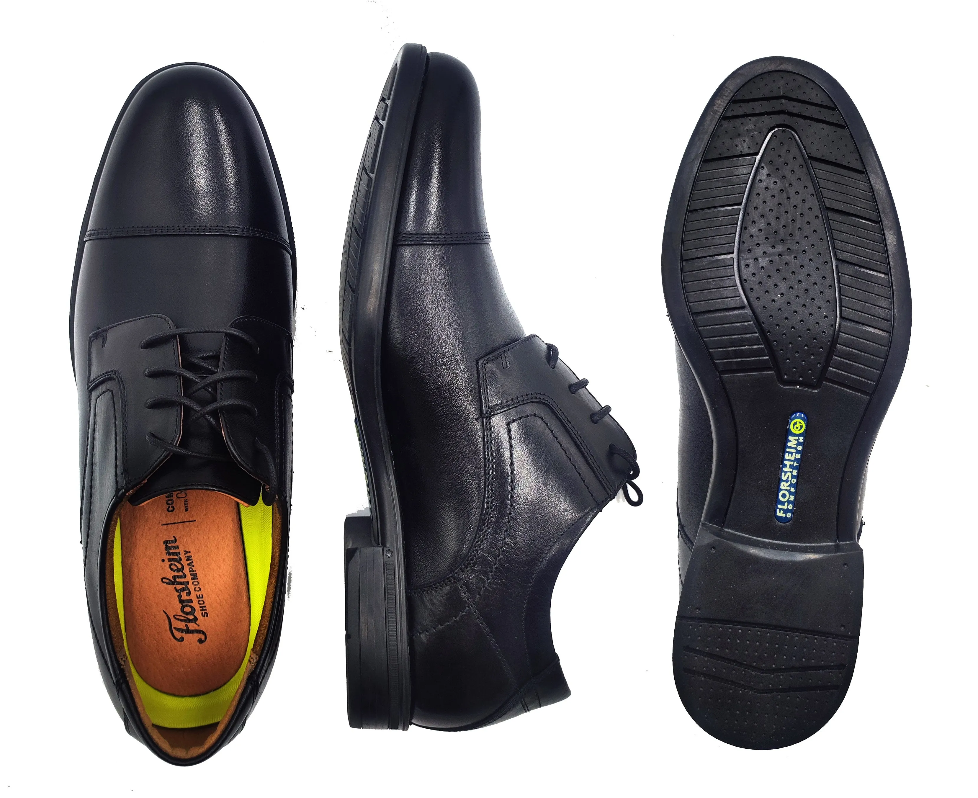 FLORSHEIM,CAP TOE-LACE UP-SHOES-MDTWNCOX12138-BLACK