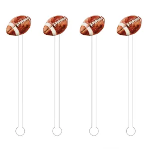 Football Acrylic Stir Sticks