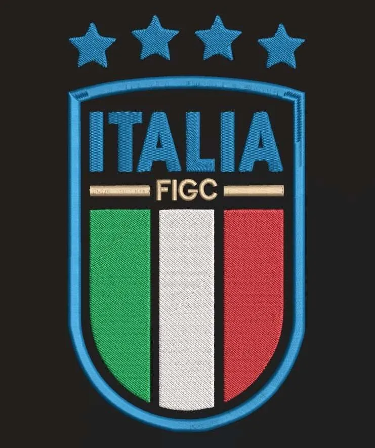 Football Club Team Italy logo: Embroidery Design