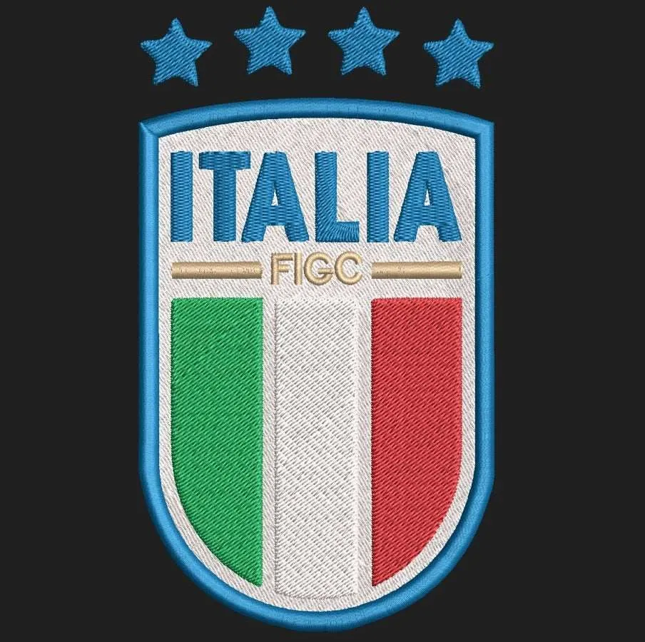 Football Club Team Italy logo: Embroidery Design