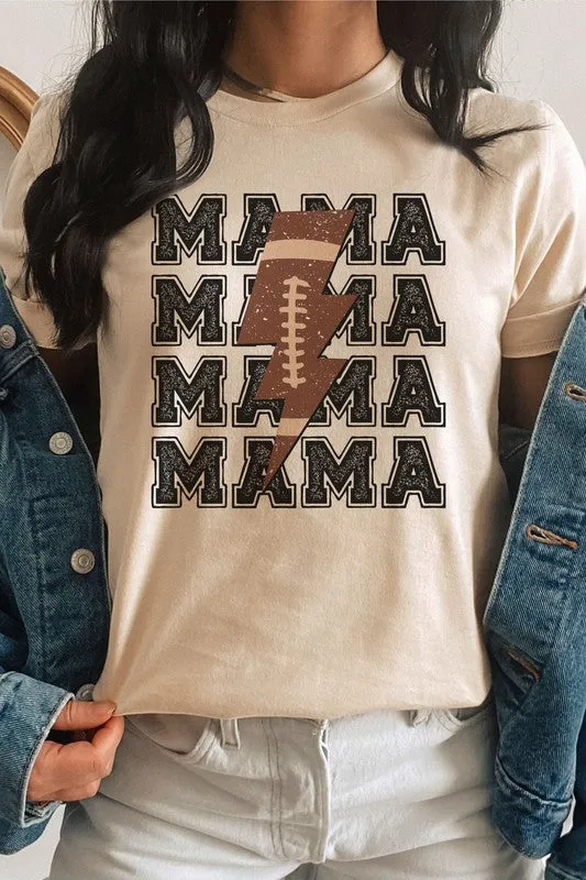 FOOTBALL LIGHTNING MAMA REPEAT GRAPHIC TEE