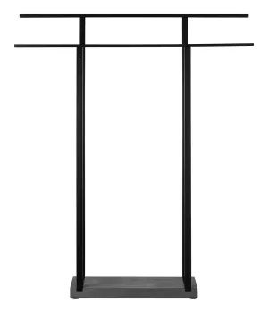 Free Standing Towel Rack - Wide - Black