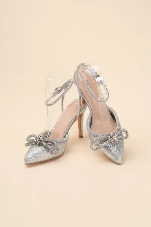 FREYA- Rhinestone Bow Heels