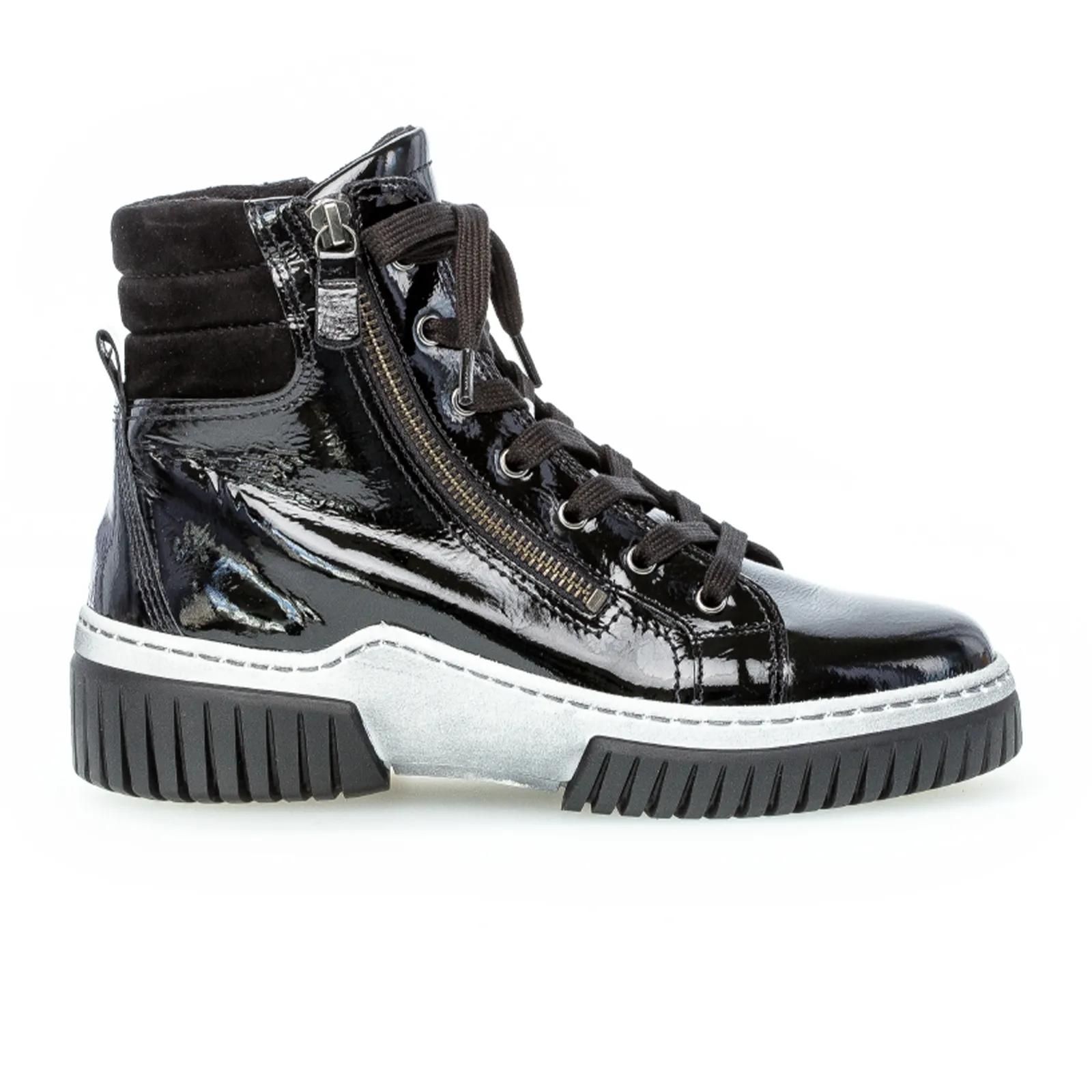 Gabor 93761-97 High Top Sneaker (Women) - Black Patent