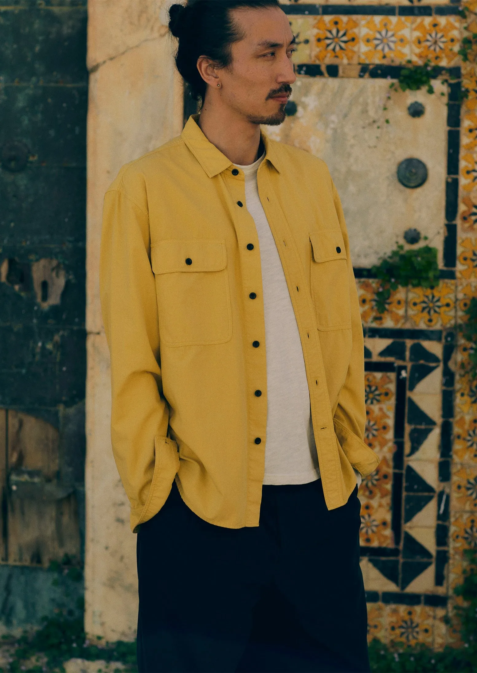 Garment Dyed Oxford Workwear Shirt | Soft Topaz