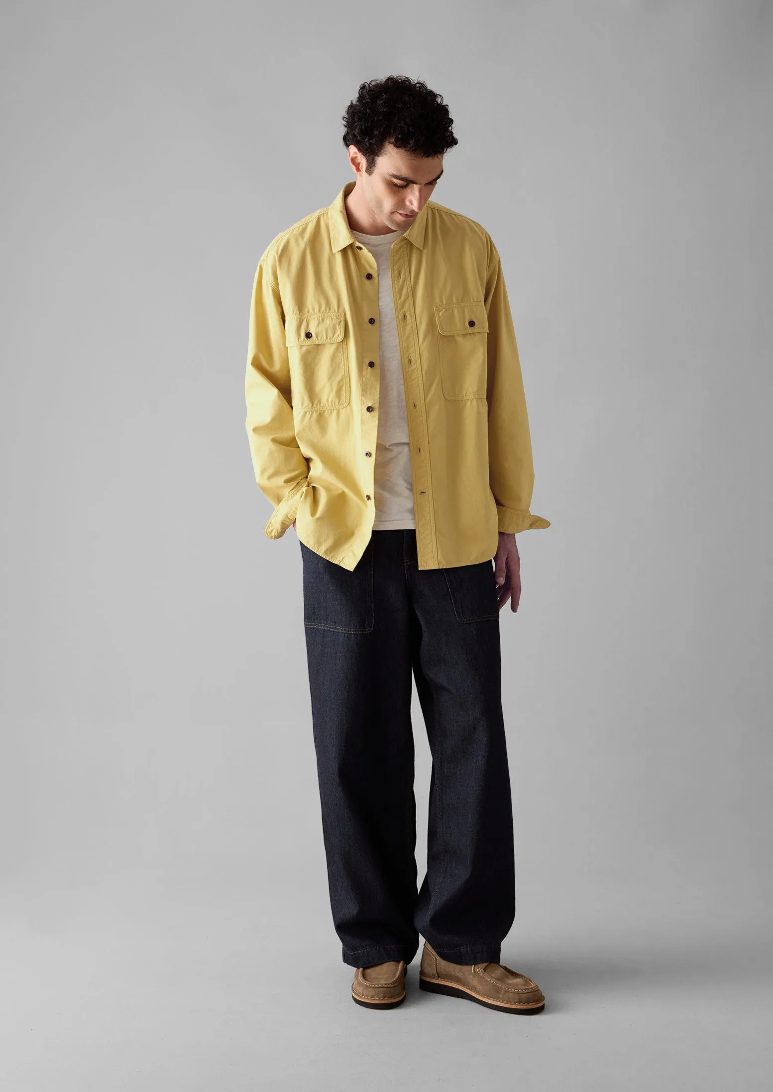 Garment Dyed Workwear Shirt | Soft Topaz