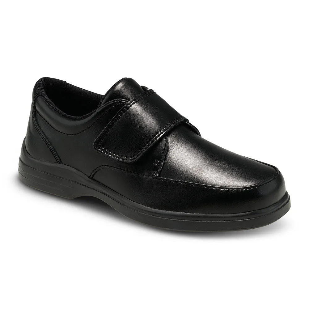 Gavin Kid's Strap Oxford - Black Leather