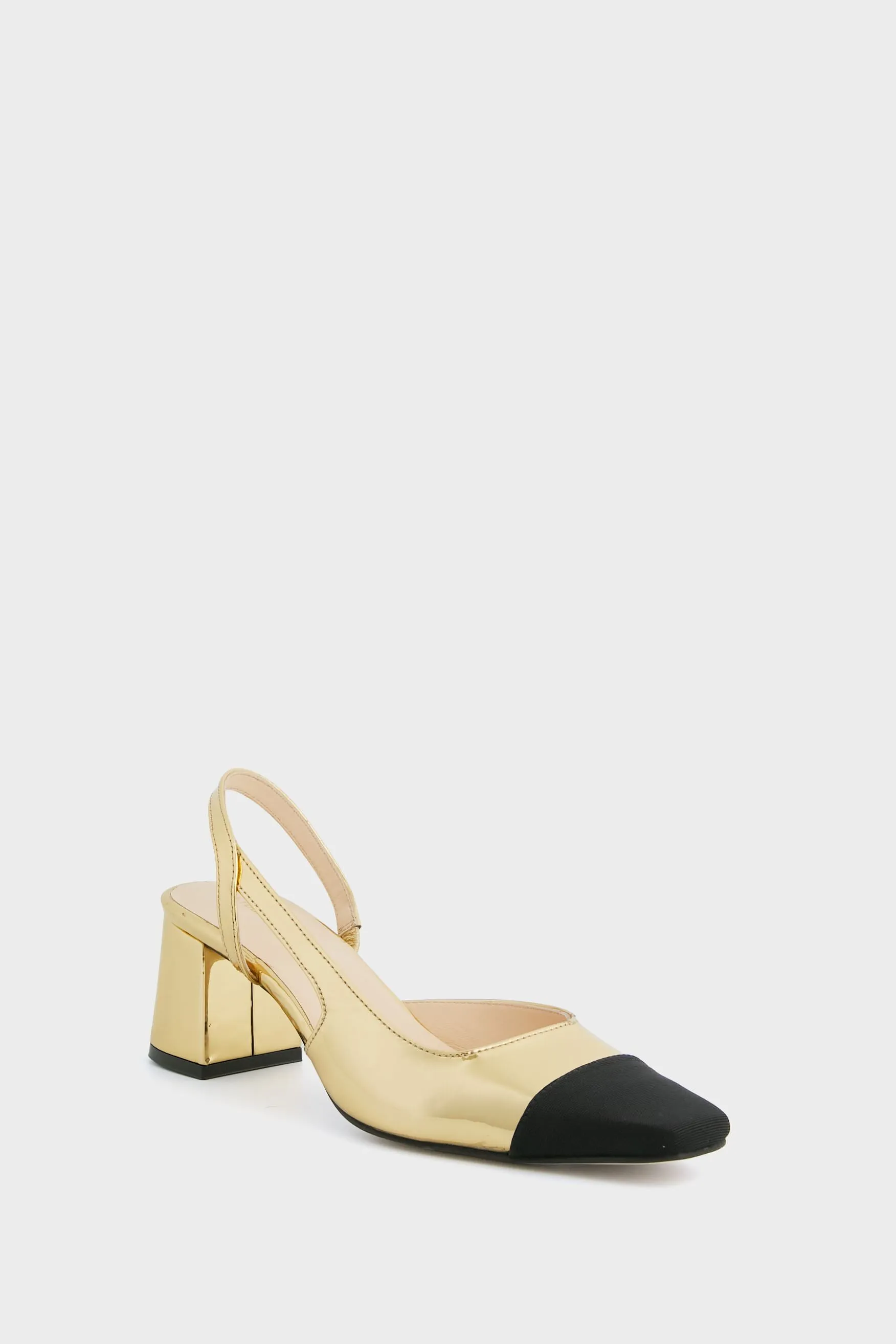 Gold Tinsley Slingback Heels