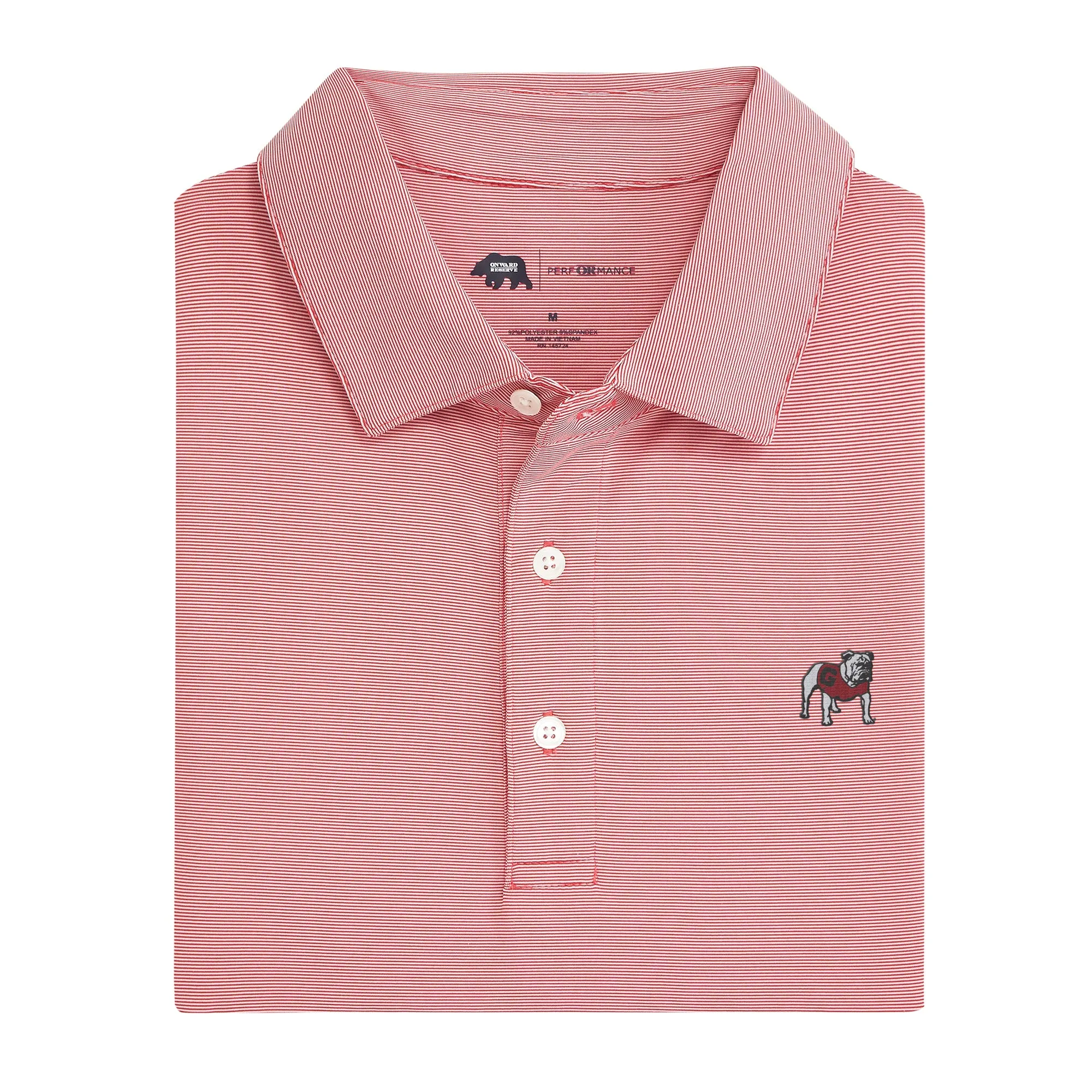 Hairline Stripe Standing Bulldog Polo