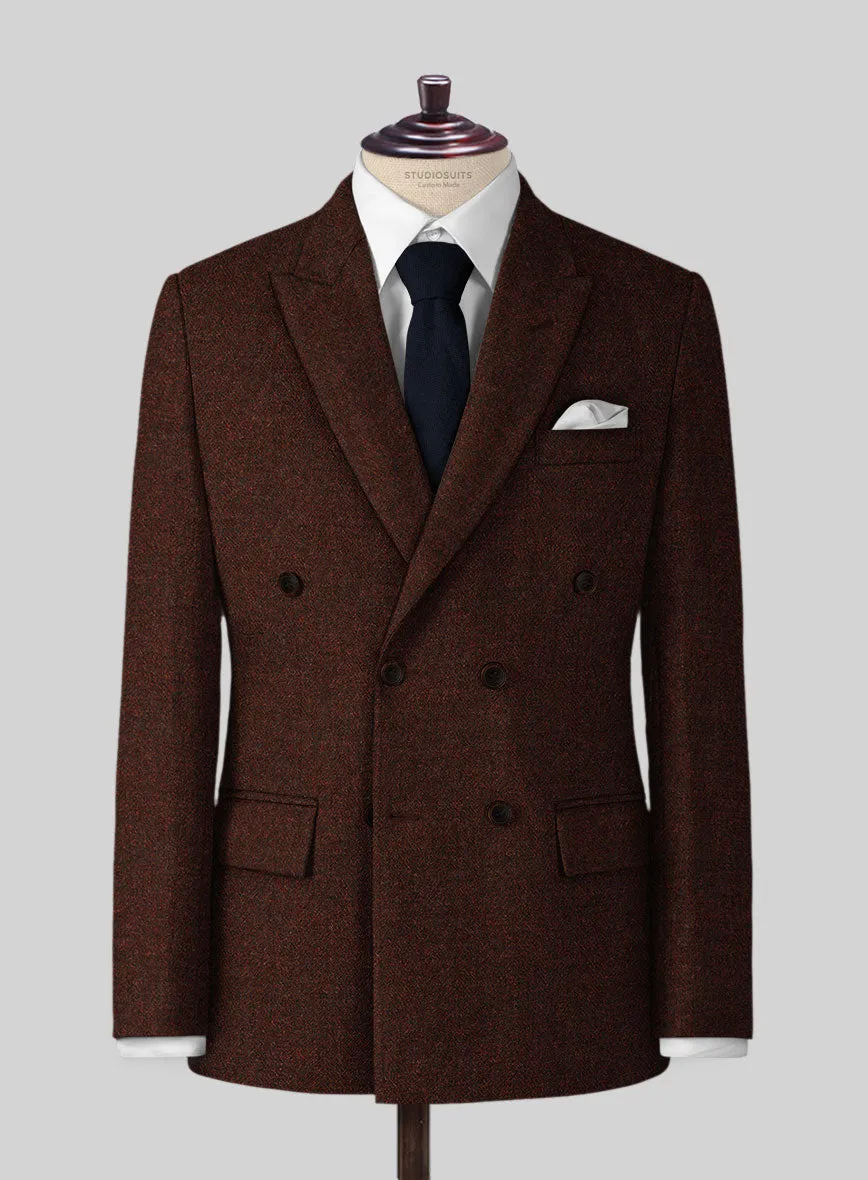 Harris Tweed Wide Herringbone Rust Suit