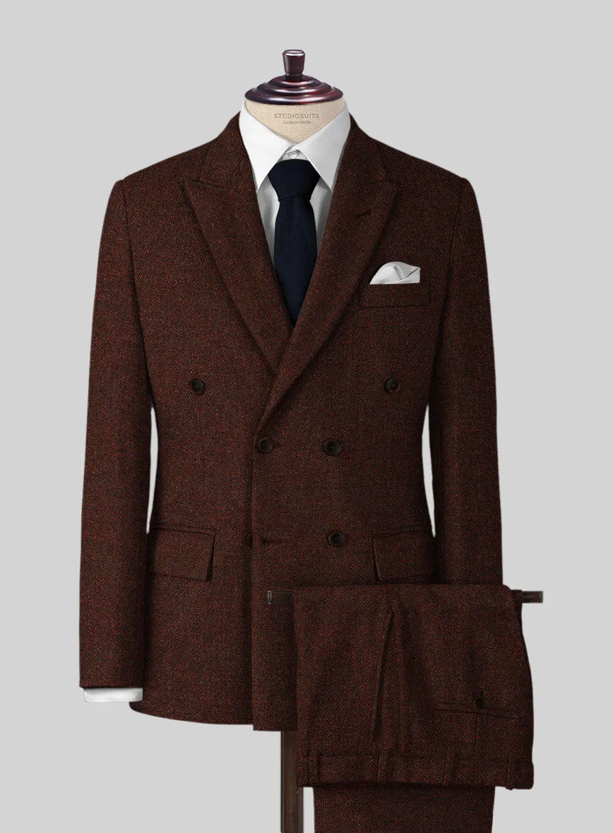 Harris Tweed Wide Herringbone Rust Suit