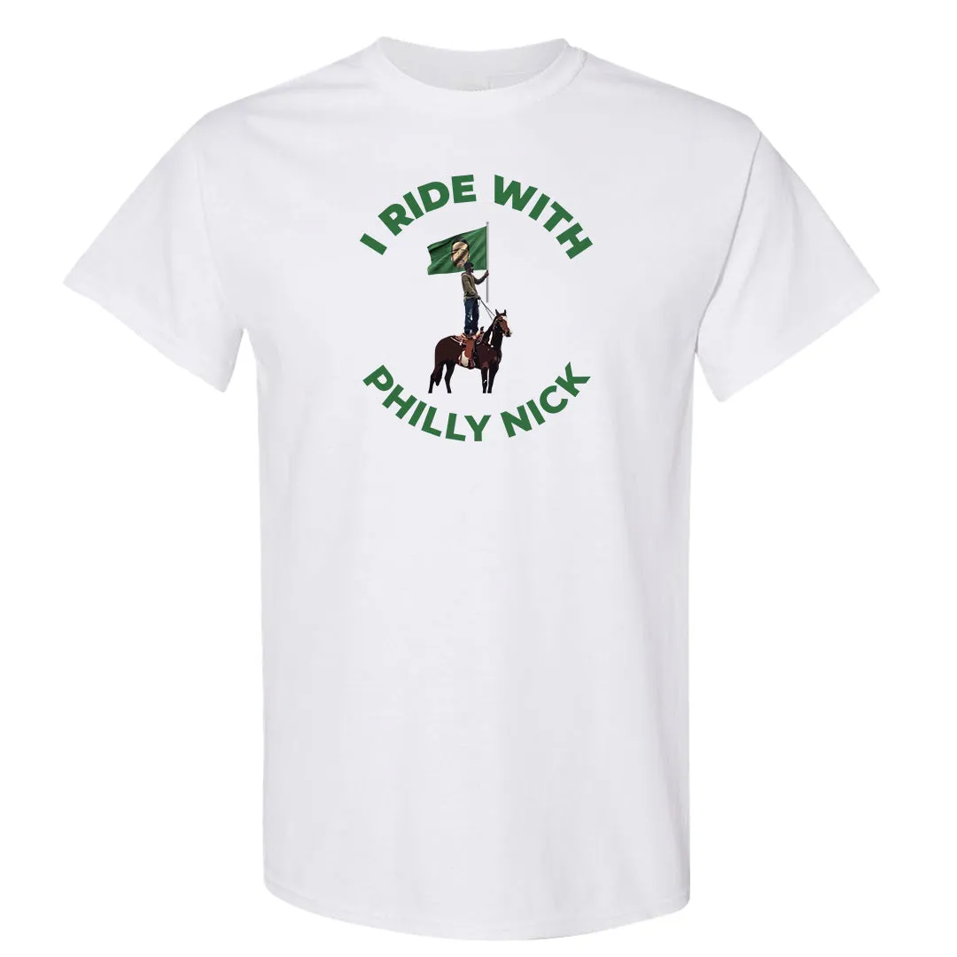 I Ride With Philly Nick White T-Shirt | Philadelphia Football