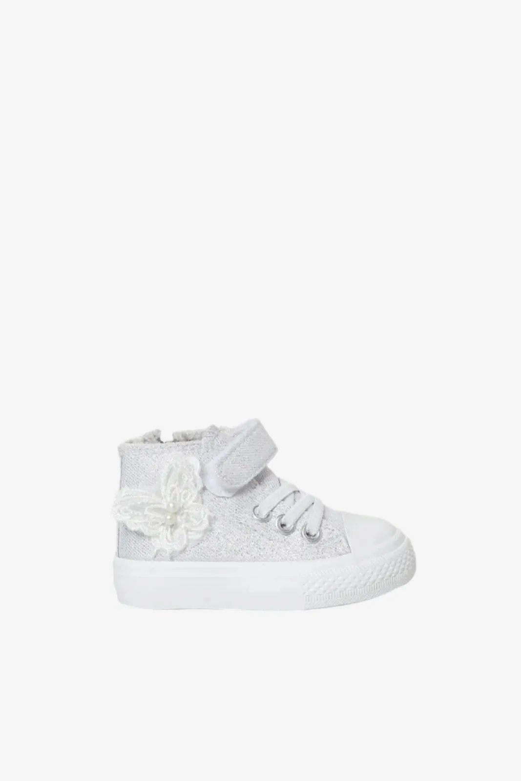 Infant Girls White Butterfly High Top Sneakers