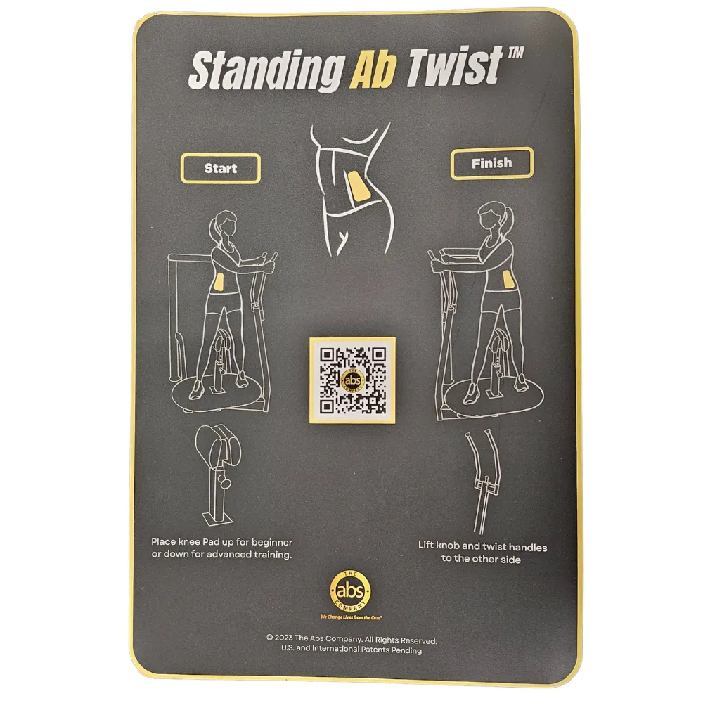 Instruction Decal for the Standing Ab Twist