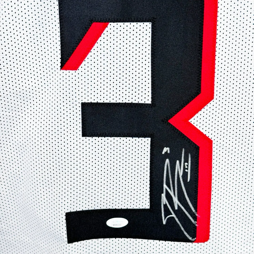 Jessie Bates III Signed Atlanta White Football Jersey (JSA)