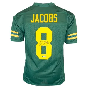 Josh Jacobs Signed Green Bay Color Rush Football Jersey (Beckett)