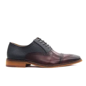 LA MILANO,CAP TOE-LACE UP-SHOES-A120080-BURG/NVY