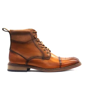 LA MILANO,CAP TOE-LACE UP-SHOES-B51914-COGNAC