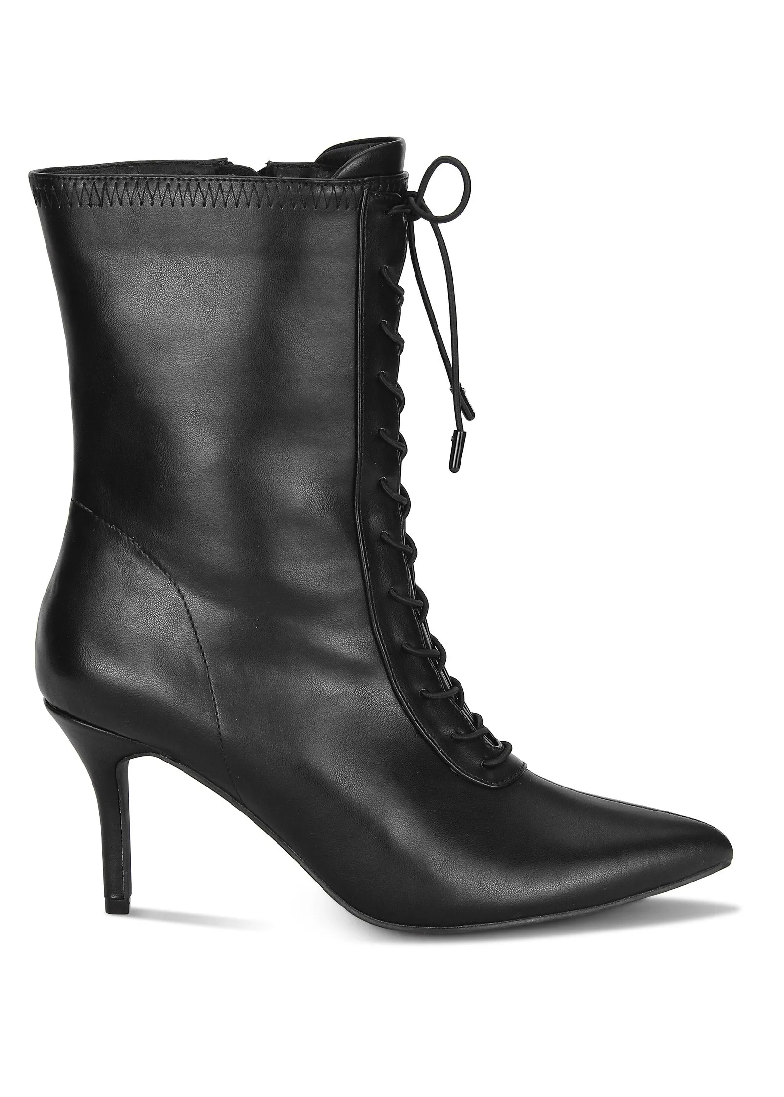 Lace Up Booties - Black