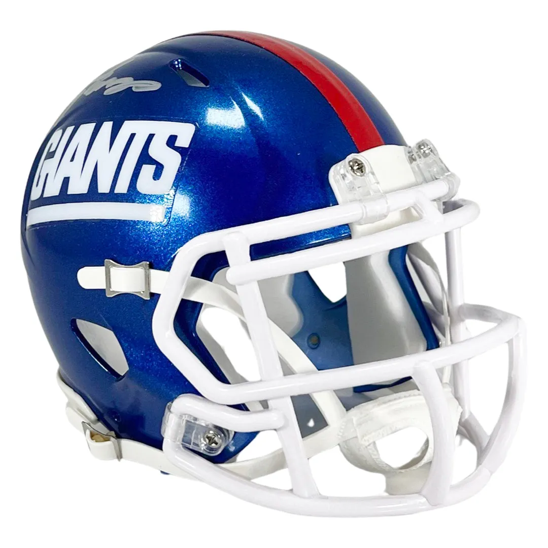 Lawrence Taylor Signed New York Giants Color Rush Speed Mini Football Helmet (Beckett)