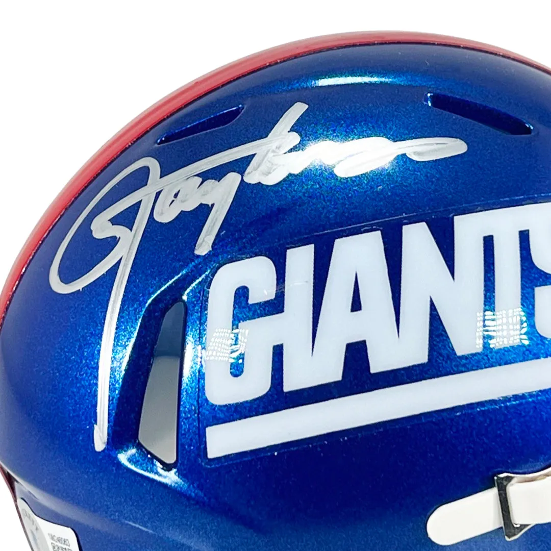 Lawrence Taylor Signed New York Giants Color Rush Speed Mini Football Helmet (Beckett)