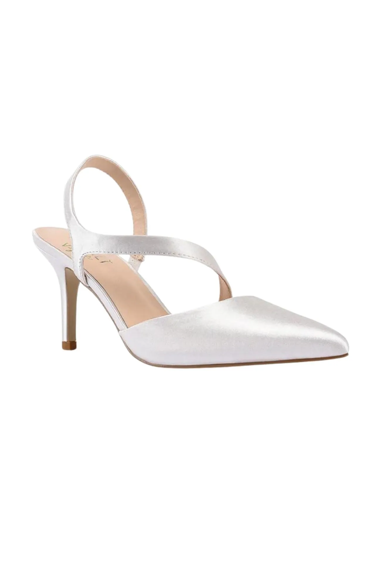 Lemon Point Toe Heel Ivory Satin