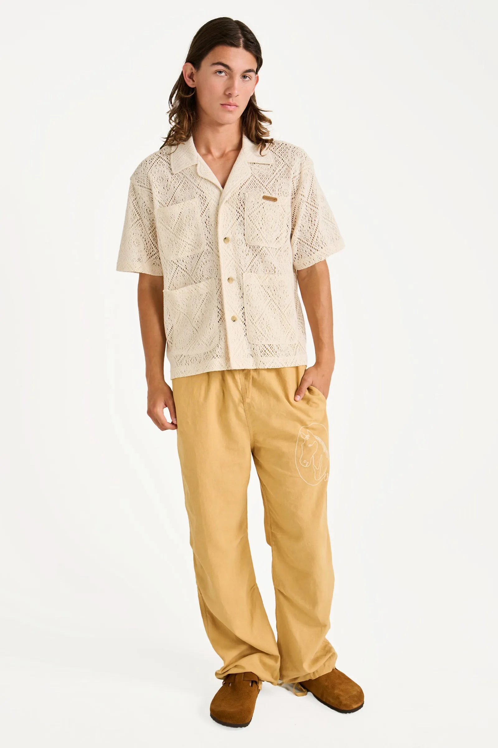 Linen Beach Pant (Mustard)