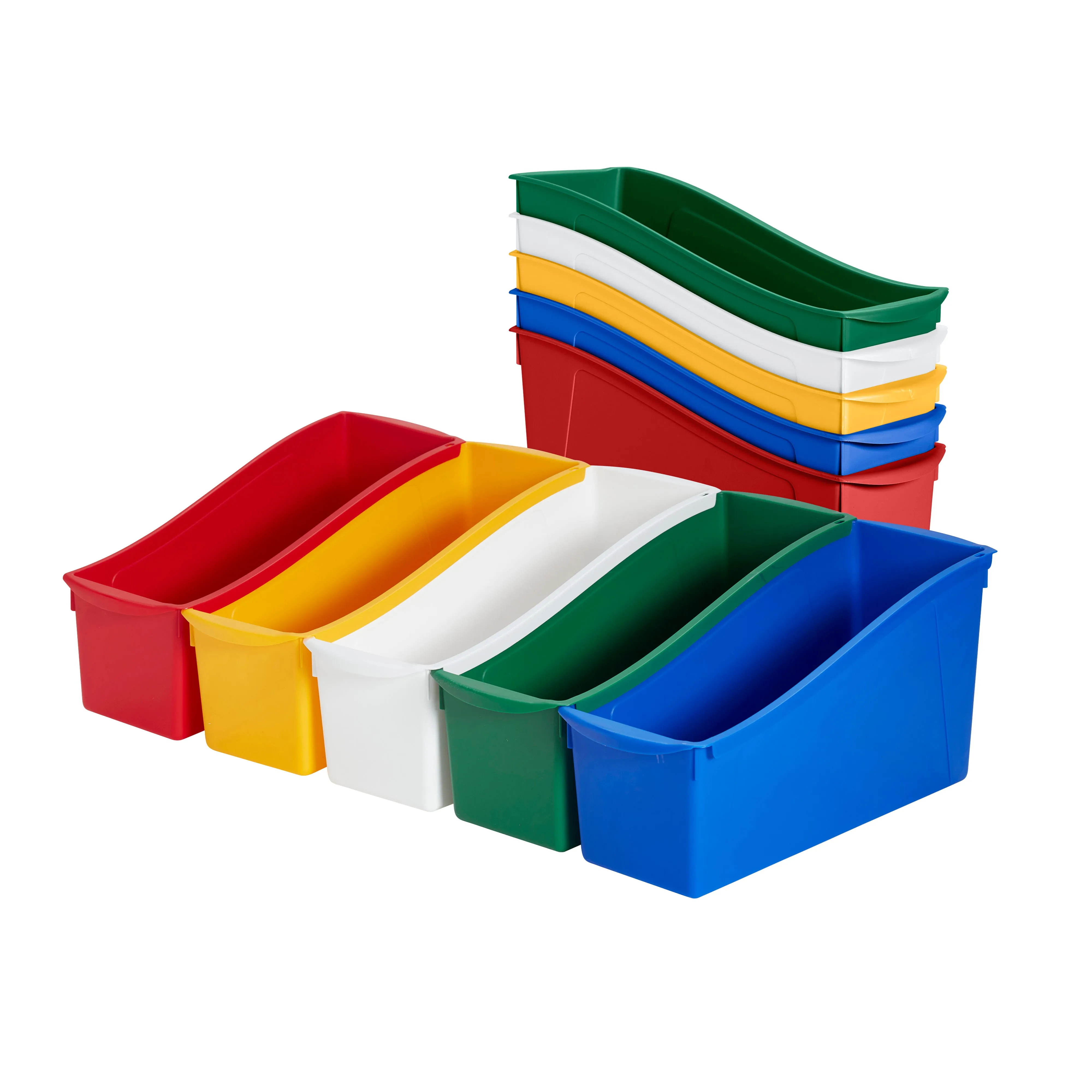 Linking Book Bins, Colorful Connecting Storage