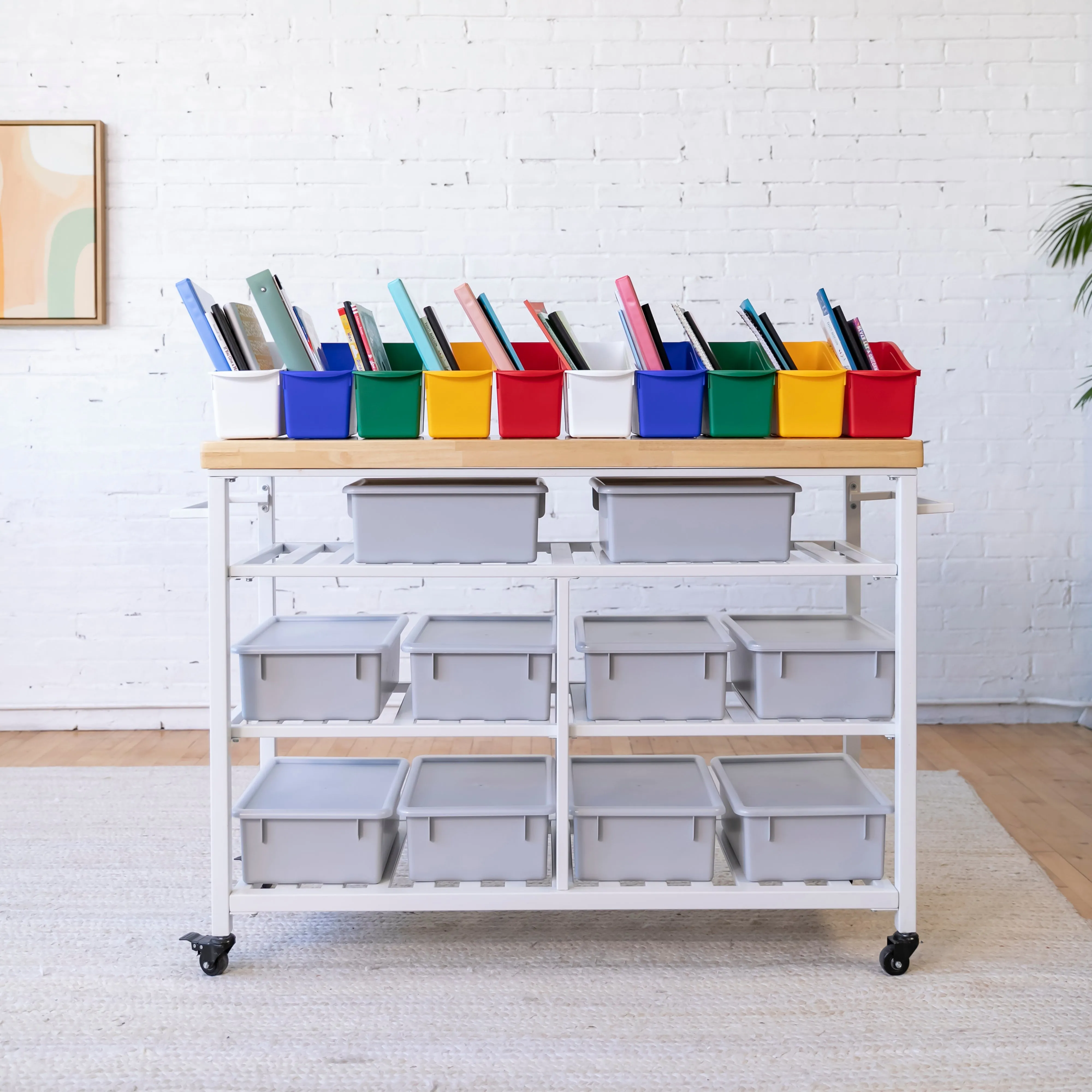 Linking Book Bins, Colorful Connecting Storage