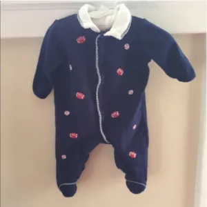 Little Me Navy One Piece Sports Outfit 3 Months