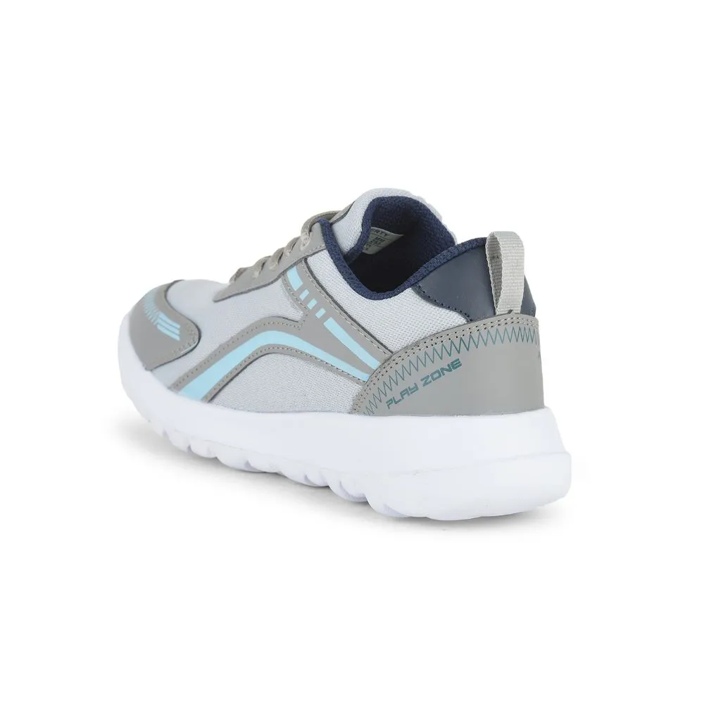 Lucy & Luke Lacing Grey Sports Shoes For Kids ZEAL-L By Liberty