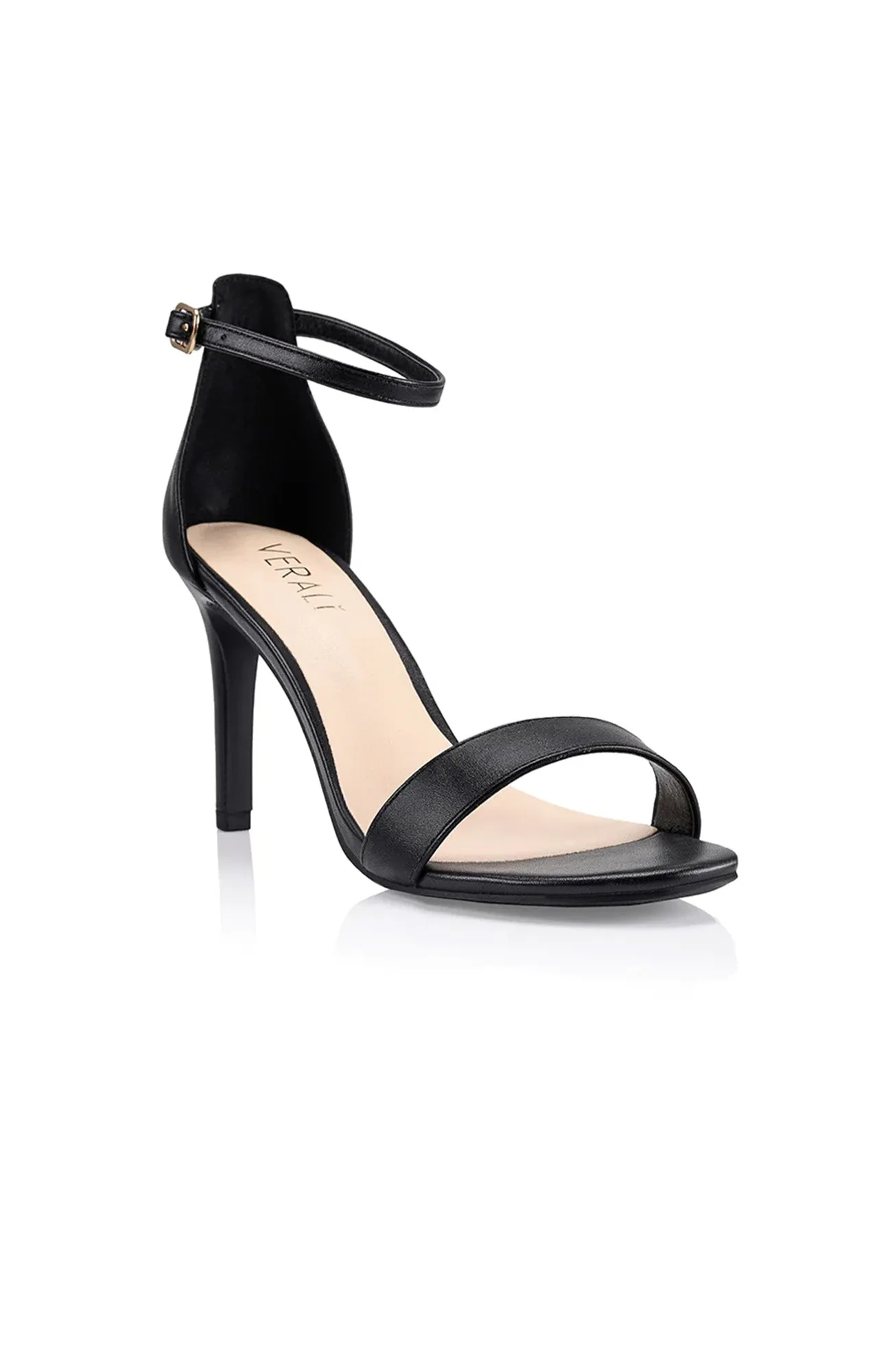 Mattie Strappy Heel Black Smooth