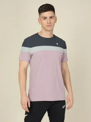 Men Colorblock Slim Fit Crew Neck T-shirt with MATPIQ