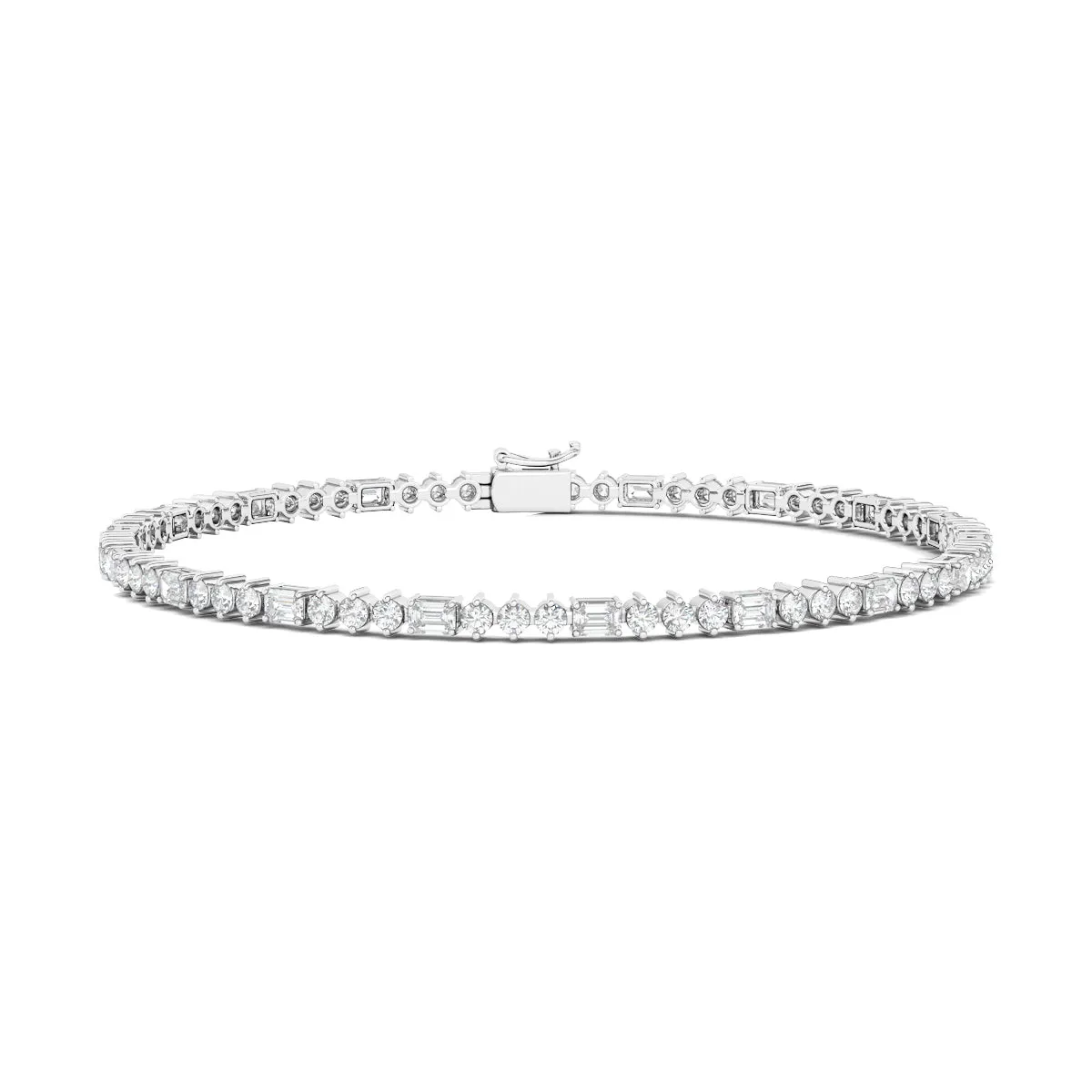 Men's Round & Emerald Tennis Bracelet