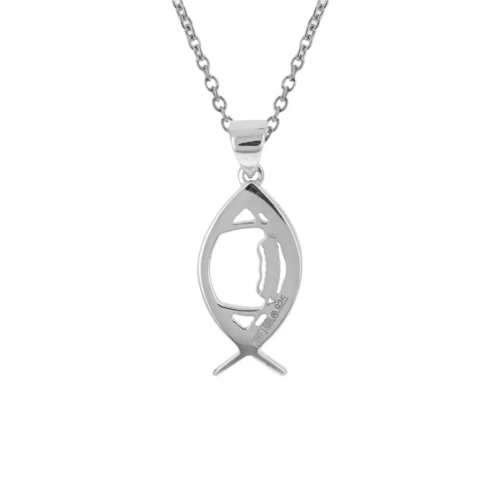 Mini Ichthys Football Necklace | Gold