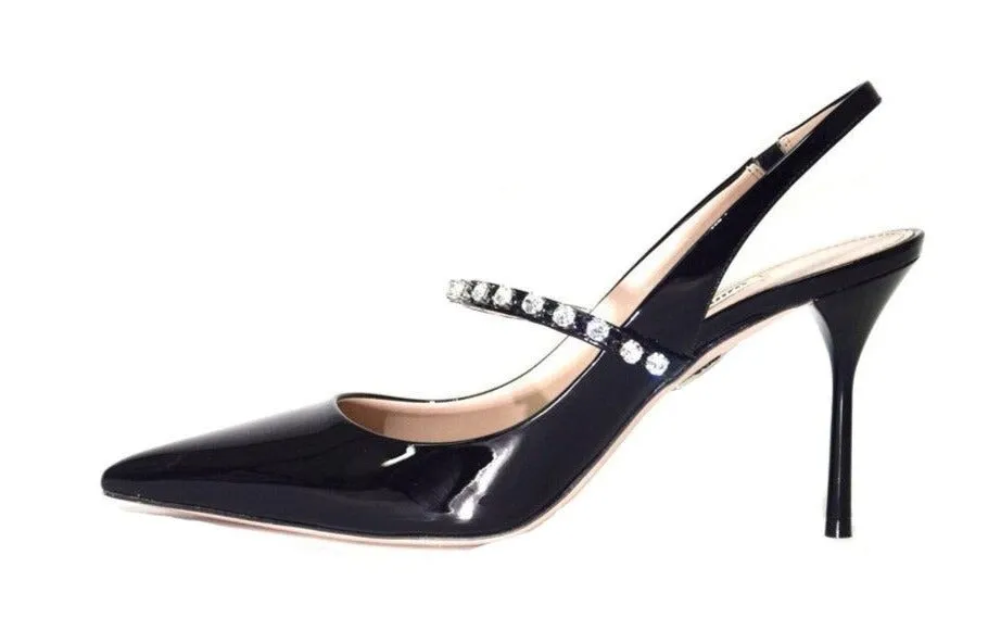 Miu Miu | Crystal-Strap Pointed-Toe Pumps  Sz 9/39